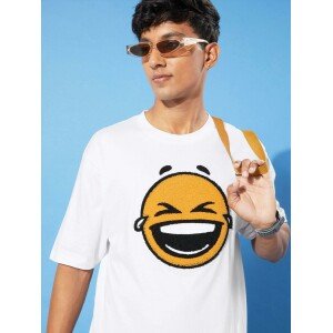 White Graphic Oversized T-Shirt for Men