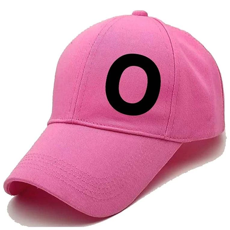 Unisex-Solid-O-Printed-Cotton-Cap-Pink